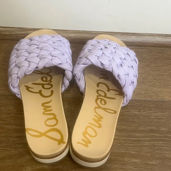 Sam Edelman Sandals Ainslie Lilac Braided Slides Size 8 Spring/Summer - Picture 5 of 9